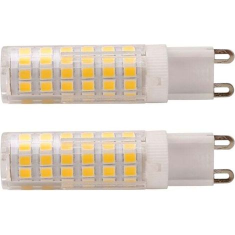 Pack De 2 Ampoules LED G9 7W 550 Lm Équivalent 60W Halogène Blanc Chaud 3000K Angle 360° (1/3)