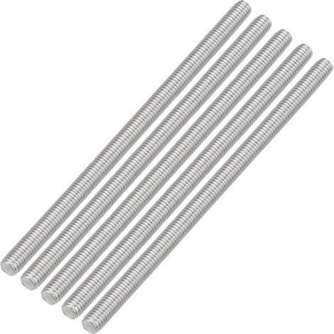 5pcs Tige Filetée Complète M8x150mm Acier Inoxydable 304 Argenté (1/5)