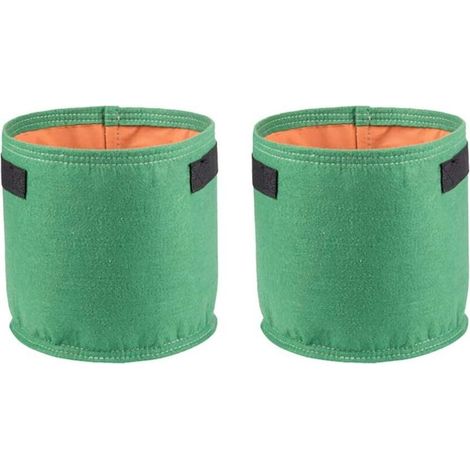 Set mit 2 Pflanzsäcken mit Griff für Tomaten und Kartoffeln, ideal für Gartenarbeit, Blumen, Pflanzen und Gemüse, 25 x 20 cm, Farbe: Green Grass.-Crezuo