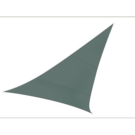 Vela ombreggiante - triangolare - 3,6 x 3,6 x 3,6 m - colore: grigio-verdognolo
