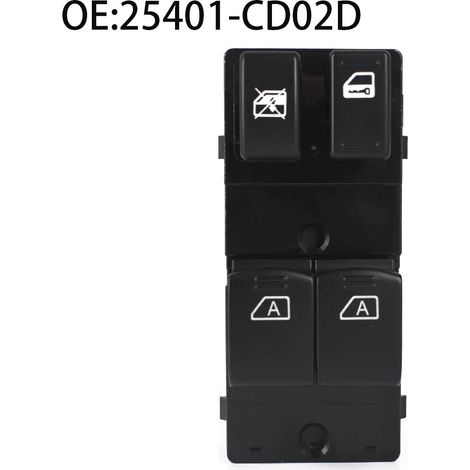 The article 25401-CD02D is suitable for the push button switches of the electric window regulators and the window regulator switches of Nissan 350Zs manufactured between 2003 and 2008.