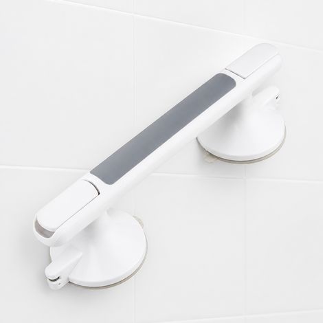 Barre d'appui de sécurité à ventouse, dimensions 12,2 x 3,5 x 3,1 in, Rampe de maintien pour salle de bain pour seniors, douche, baignoire, WC : Pas de perçage nécessaire (1/5)