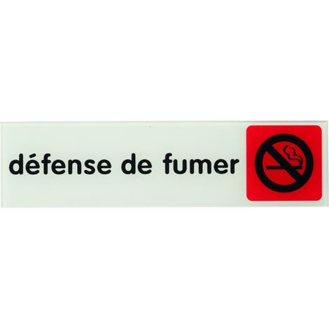 Targa segnaletica adesiva 170 x 45 mm, "Défense de fumer" (Vietato fumare) – THIRARD
