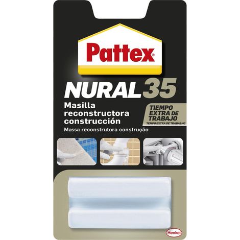 Pattex 14010130 Nural 35, masilla reconstructora de metales, color blanco, 50gr (1/2)