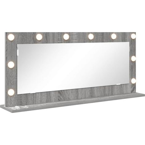 Miroir de vanité Rectangulaire Gris Sonoma 100 x 45 x 18 cm