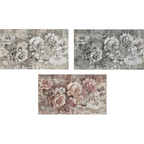 Tappeto Arredo Salotto Antiscivolo Scendiletto Camera Dis. Rose By Suardi, misura115x175coloreTortora