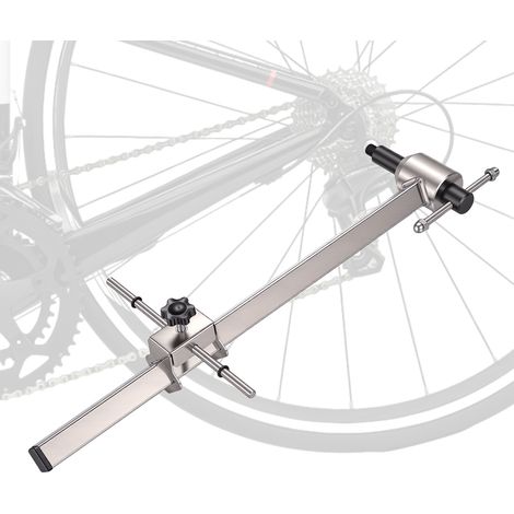 Attrezzo per la riparazione di biciclette in acciaio inossidabile con calibro di allineamento (1/5)