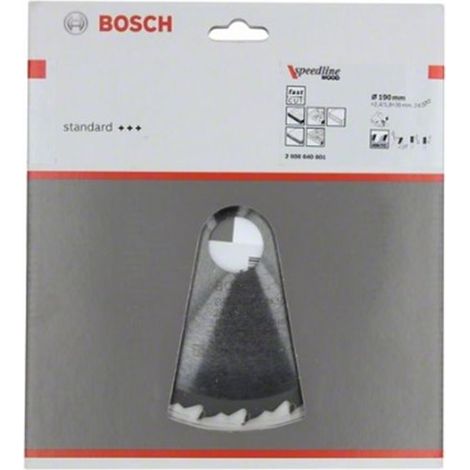 Bosch Speedline Wood hoja de sierra circular 190 mm metálica