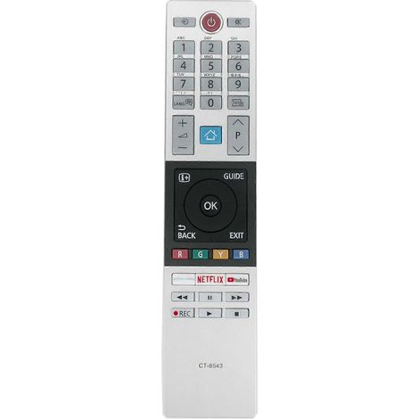 Télécommande CT-8543 pour téléviseurs LED HD Toshiba (modèles CT-8517, CT-8528, CT-8516 et CT-8536) (1/5)