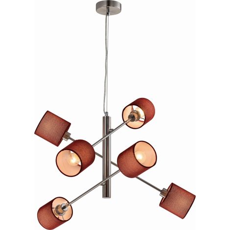 Lampadario Candellux SAX 36-70722 argento 6xE14 moderno (1/2)