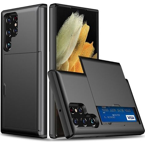 Custodia protettiva con slot per scheda SIM per telefoni Samsung (incluso Samsung Galaxy S22 Ultra)