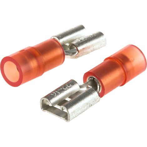Cosse faston RS PRO, Isolé, Rouge (1/4)