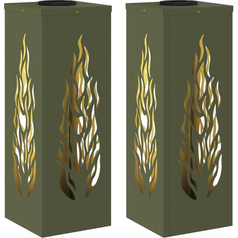 Lumière de chemin LED solaire 2 pcs Vert olive (1/5)