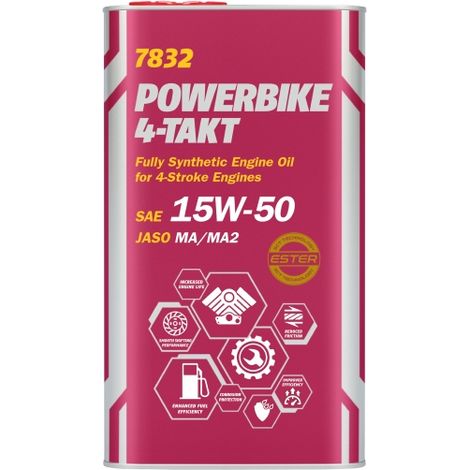 ACEITE DE MANOL 15W50 4L 4T POWERBIKE SM / JASO MA/MA2 / ENVASE METÁLICO