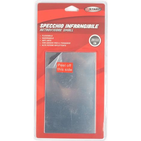 Specchio Infrangibile Retrovisore small per auto 20x12,6 cm (1/2)