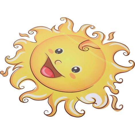 Sticker mural en vinyle Soleil souriant pour chambre d (1/5)