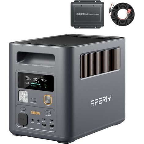 Station d'énergie portable - AFERIY - Nomad1800Pro - 1800W - 1024Wh extensible - Recharge ultra-rapide 580W DC