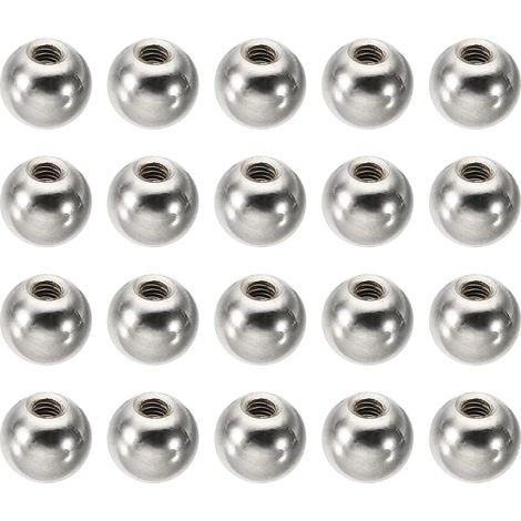 Écrou Borgne M3x0.5mm Sphérique 30 Pcs Cache Boulon Boule en Acier au Carbone pour Trou Borgne, Poignée, Écrou, Décoration pour Meubles, Lampe ou Projet de Bricolage, Argenté (1/5)