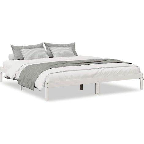 Maison Exclusive - Cadre de lit extra long sans matelas 180x220 cm bois massif pin (1/5)