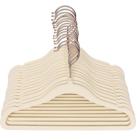 Cintre Bébé en Velours,32Pcs Ultra Fins Cintre Enfant Antidérapant avec Crochet Pivotant à 360°,Barre à Cravate Peu Encombrants (1/5)