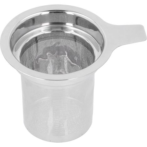 Filtre à thé en acier inoxydable, infuseur panier pour feuilles en vrac, passoire fine maille, accessoire théière (1/5)