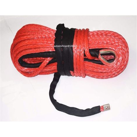 Corde de remorquage 16 mm 28m synthétique Corde de treuil Rouge câble, Corde Hors Route, VTT treuil Accessaries