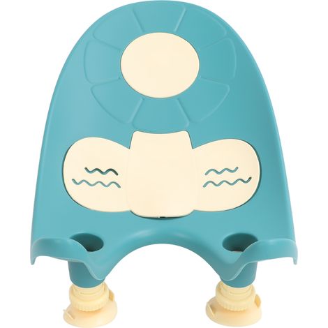 Support de baignoire pour bébé amovible et inclinable, antidérapant, trous de vidange, vert (1/5)