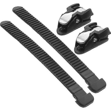 Lot de 2 sangles de rechange noires en forme de T pour patins à roulettes, réglables et en PVC. Compatibles avec les bottes de patinage et les patins portables. Haute qualité. WHBYV (1/4)