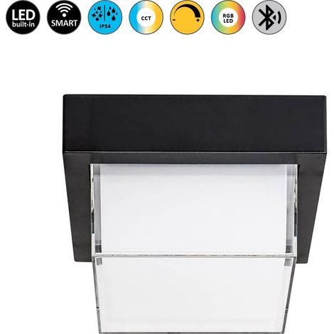 Applique esterna LED 10W CCT/RGB IP54 nera Rabalux (1/5)