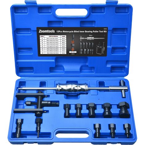 12/13pc Extracteur de Roulement Intérieur 8-32mm, avec Marteau Coulissant Trou Borgne Arrache Roulement Pinces Extensibles, Démontage Roulements Pilotes pour Voiture, Moto et Véhicules (12PC (8-32mm)) (1/5)