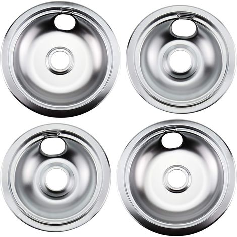 Cuvettes de récupération pour plaques de cuisson électriques – Compatibles avec les cuisinières électriques Frigidaire et Kenmore (avec encoches de verrouillage) – Inclut 2 cuvettes de 6 pouces et 2 c (1/5)