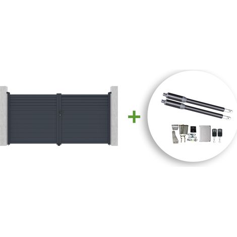 Portail battant électrique CARPATIA 350x180cm + Motorisation RANGER B150 (1/5)