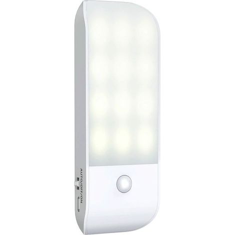 Automatisches LED-Nachtlicht – USB-wiederaufladbares Nachtlicht mit Bewegungssensor, EIN/AUTO/AUS, neutralweißes Licht, magnetisch – für Wohnzimmer, Schlafzimmer, Treppenhaus, Kleiderschrank, Flur (1/5)
