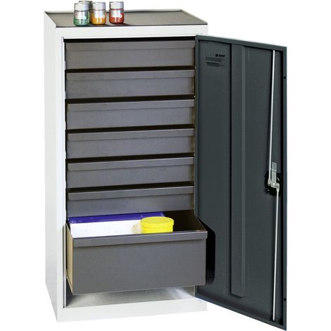 Armadio Stumpf attrezzi e materiali serie 3000 grigio chiaro/antracite + 6 cassetti 100 mm + 1 cassetto 200 mm - 3001871