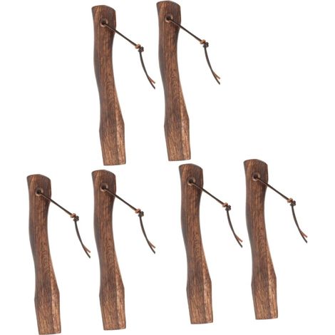 6 Pcs Manche De En Bois Poignée En Bois Pour De En Bois Manche De Pour Poignées En Bois De Remplacement Poignée De De Remplacement Poignée De (1/5)