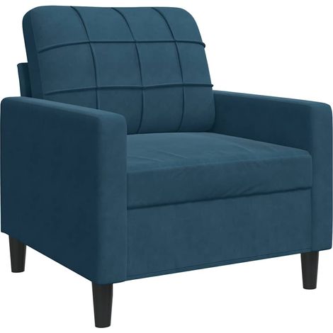 Fauteuil relax Fauteuil Bleu 60 cm Velours (1/5)