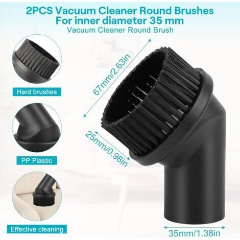 Set di 2 Spazzole Antipolvere da 35 mm Universali, Accessori Premium per Aspirapolvere, Adatti per Molte Marche-AUTRES (1/4)