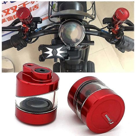 Accessoires pour motos Loncin Voge 500ds, 500r, 650ds, 300r, 300rr et 500 DS R : réservoir d'huile de frein et d'embrayage, cylindre, coupelle de réservoir d'huile (noir). (1/5)
