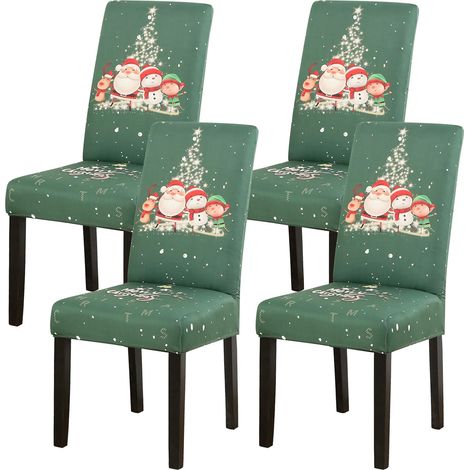 Stretchable polyester dining chair cover - Modern design - For weddings, banquets, parties, Christmas (1/5)