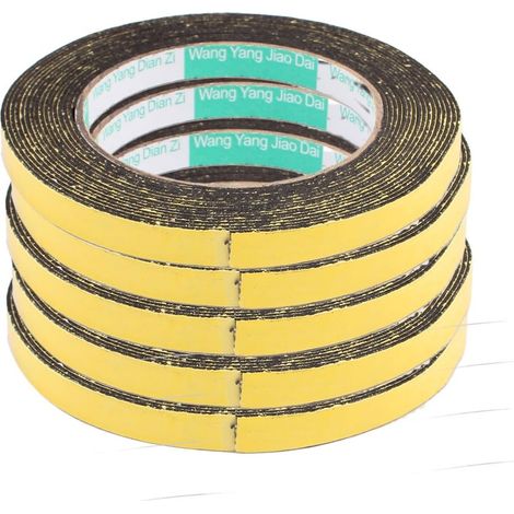 5Stk.10x1mm einseitig Abdichtung selbstklebend Stoßfest Schwammband 5M Länge de