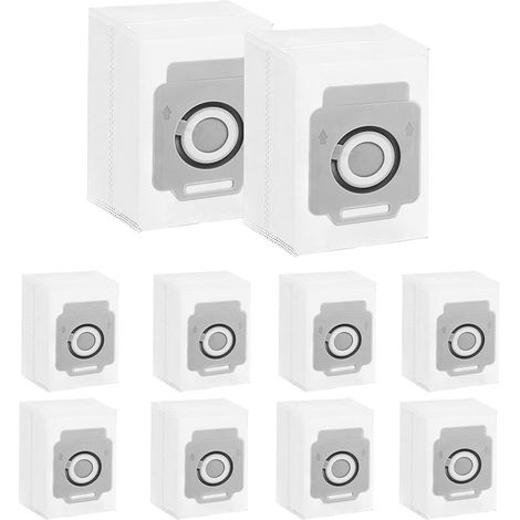 10 Sacs aspirateur de Rechange pour iRobot, Sacs à poussière pour Roomba i7, i7+, i3, i3+, i6, i6+, s9, s9+ Aspirateur,Sacs jetables de Rechange Accessoires pour iRobot Roomba,Grande capacité (1/5)