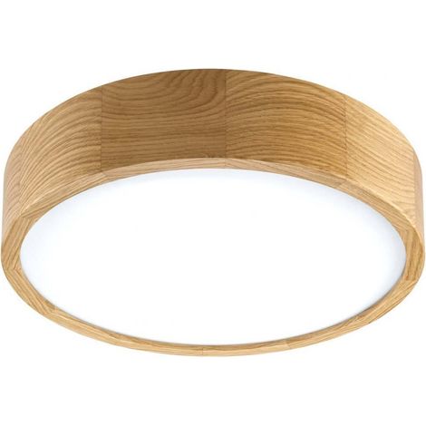 Lámpara de techo de madera de roble con cristal blanco, Kante 14-421 (1/2)