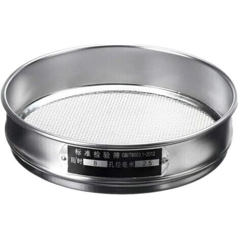 8 Mesh Tamis Farine Inox Tamis Jardin Tamis Cuisine Patisserie 2.5Mm Diamètre 20cm, Profondeur 5cm (1/4)