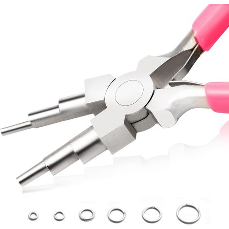 Pince 6 en 1 pour la fabrication de bijoux, tailles de boucles de 3 à 10 mm, boucle métallique à 6 étapes pour plier des boucles et des bagues, fournitures de fabrication de bijoux (1/5)