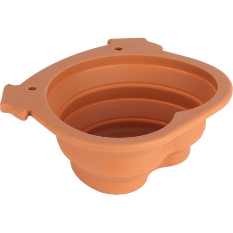 Gamelle pliable pour chien de 600 ml, marron, résistante, multifonctionnelle et portable, idéale pour la randonnée et le camping. (1/5)