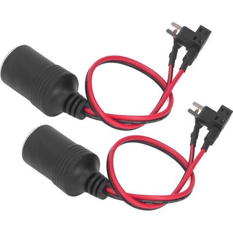 2pcs Prise Allume-Cigare Femelle 12-24V 8A, Connecteur Briquet avec Fil 30cm, pour Auto Moto Bateau (1/5)
