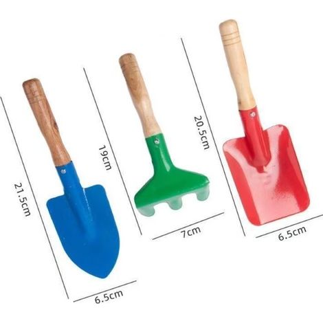 Set de 3 outils de jardin pour enfant
