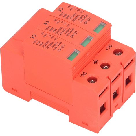 Parafoudre triphasé pour photovoltaïque, 20 à 40 kA, 1000 V CC. (1/5)