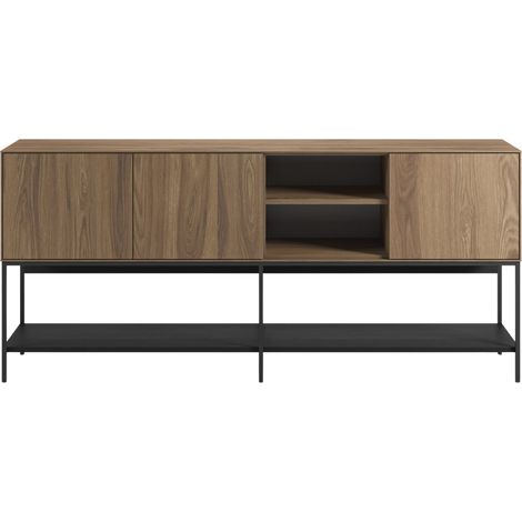 TIA - Buffet 180cm en mélamine Chêne clair (1/5)