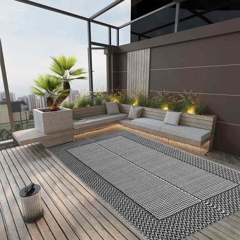 Outdoor-Teppich ARAKIL Grau 160x230 cm PP